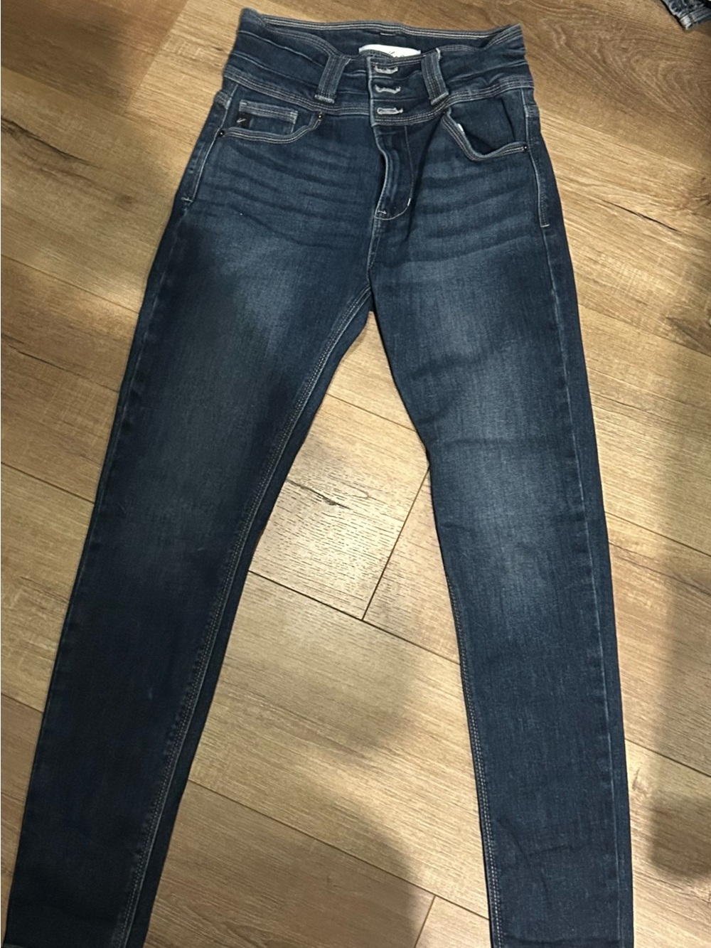 KanCan Women's Dark Indigo High-Rise Skinny Jeans